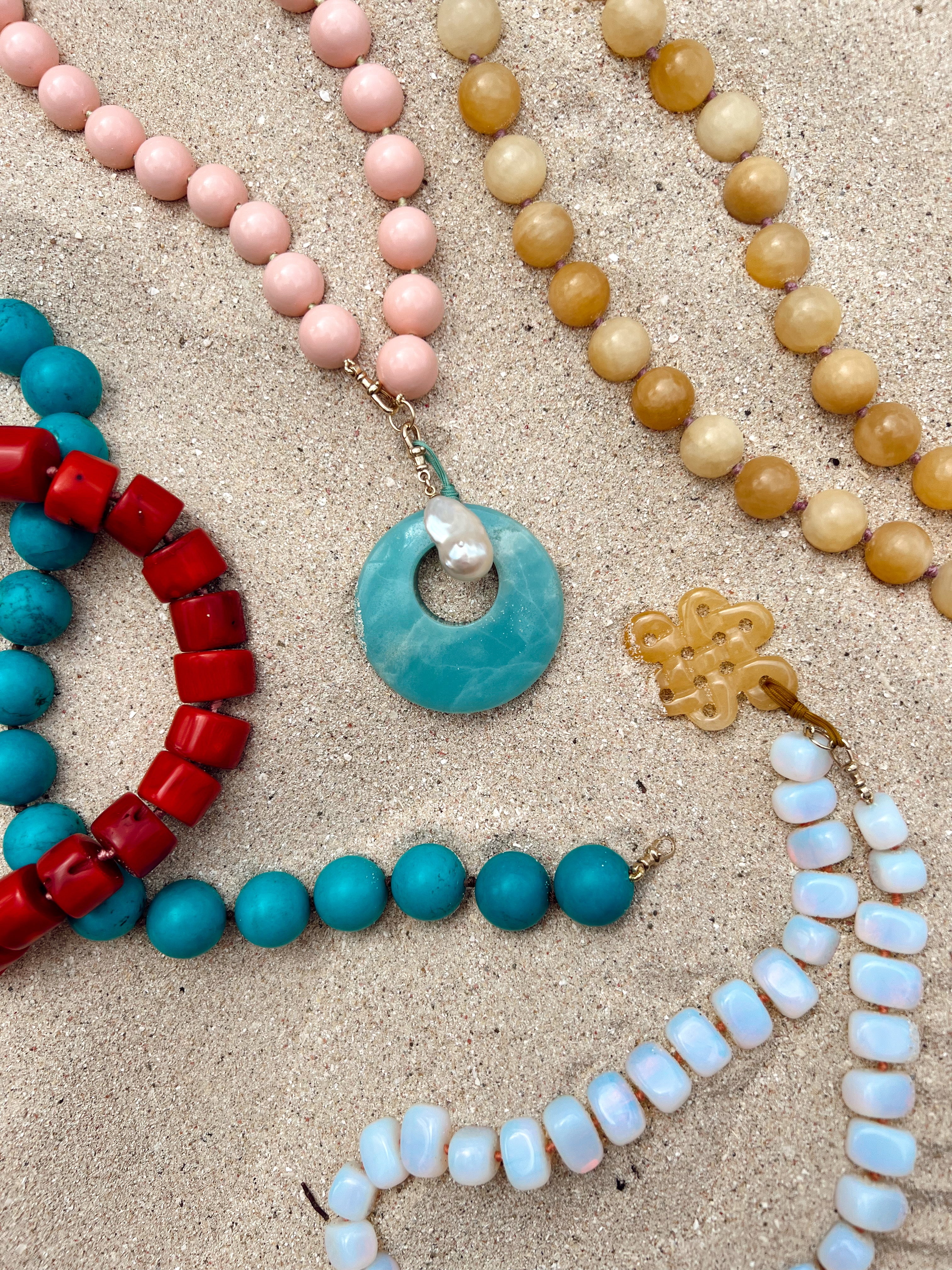 Coral Holiday Beads